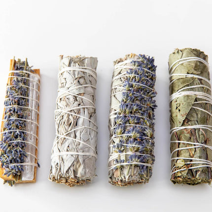 Weißer Salbei räuchern | Räucherbündel Starter Set | mit Räucherschale