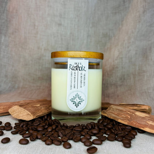 Röstholz | Duftkerze Sojawachs – Kaffee & Zedernholz – warm & intensiv