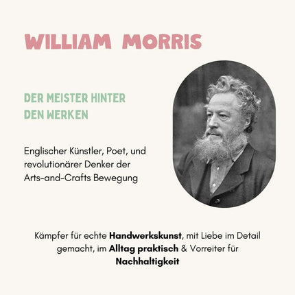 5x Art Spültücher bedruckt Set - William Morris Green Edition