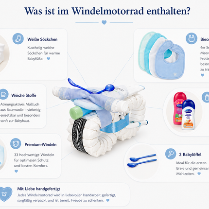 Windelmotorrad ROCKSTAR blau