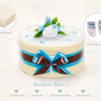 Windeltorte CAKEBOX Blau