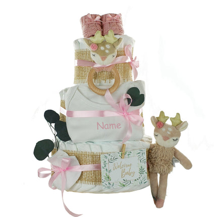 Personalisierbare Windeltorte REH ELLA Rosa