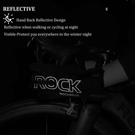 Winter Fahrradhandschuhe Touchscreen Winddicht Warm Wasserabweisend