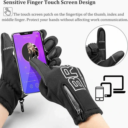 Winter Fahrradhandschuhe Touchscreen Winddicht Warm Wasserabweisend