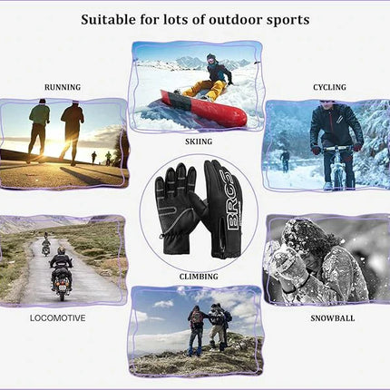Winter Fahrradhandschuhe Touchscreen Winddicht Warm Wasserabweisend