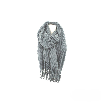 Winter Damen Schal » Fransenschal 220 x 72 cm » Damenschal in Faltenoptik » Winterschal Soft Cashmera Plissee