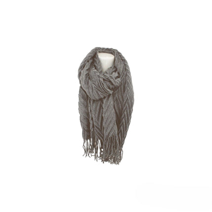 Winter Damen Schal » Fransenschal 220 x 72 cm » Damenschal in Faltenoptik » Winterschal Soft Cashmera Plissee