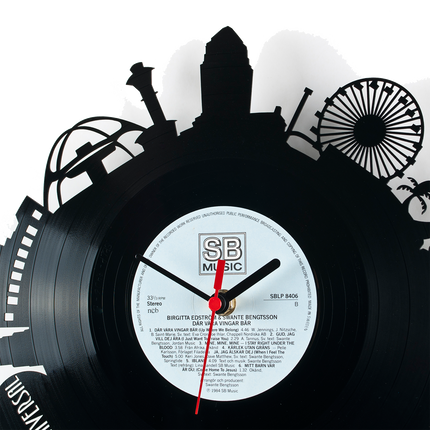 Schallplattenuhr Los Angeles