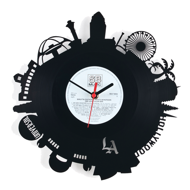 Schallplattenuhr Los Angeles