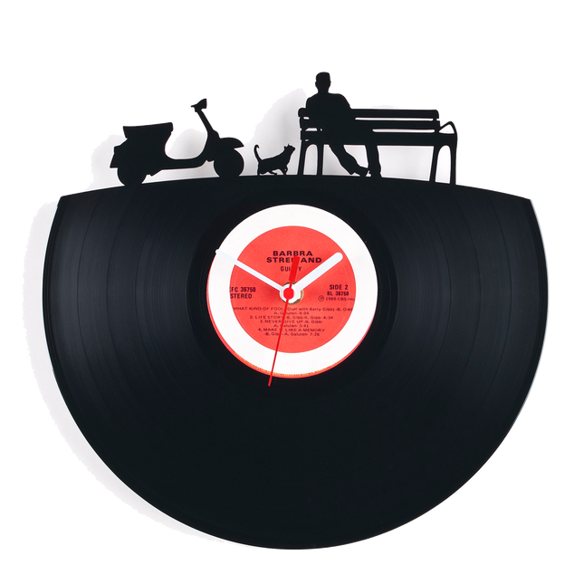 Schallplattenuhr Dolce Vita