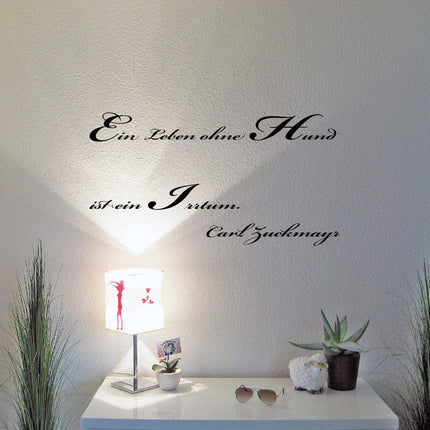 Wohnmobil Aufkleber: Ein Leben ohne Hund ist ein Irrtum