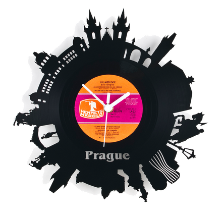 Schallplattenuhr Prague