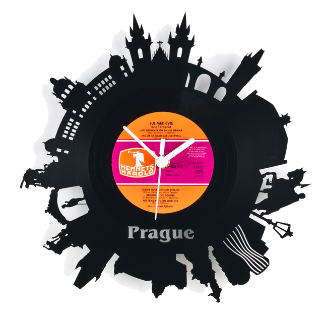 Schallplattenuhr Prague