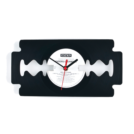 Schallplattenuhr Rasierklinge