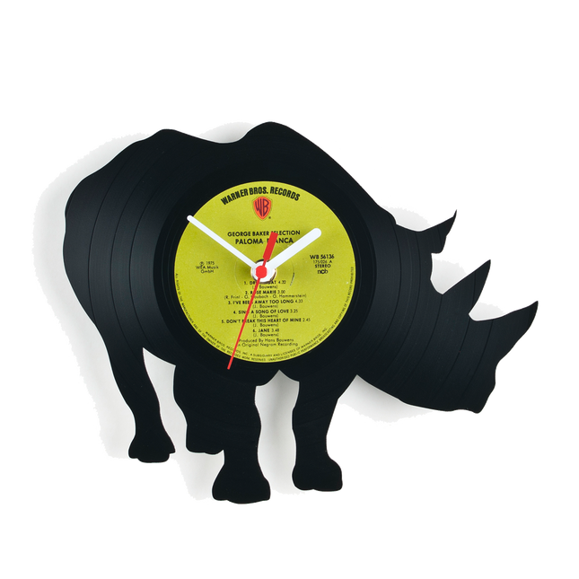 Schallplattenuhr Rhino