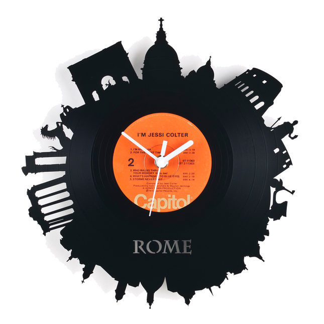 Schallplattenuhr Rom