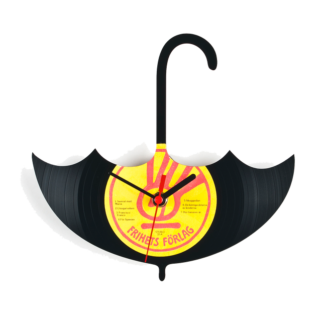 Schallplattenuhr Regenschirm