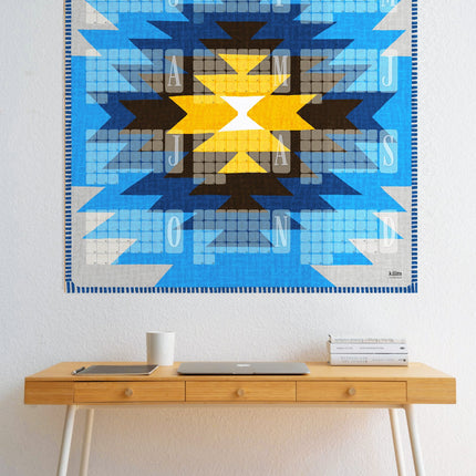 Wandkalender  // Kilim Yamka azurblau