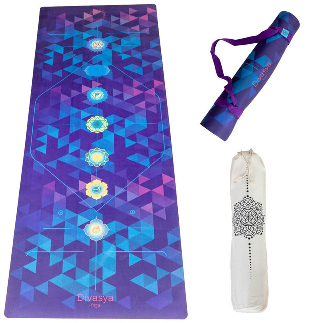 Nachhaltige Yogamatte aus Naturkautschuk & recycelter Mikrofaser Chakra