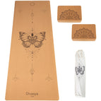 Kork Butterfly mit 2 Yogablöcken Mandala