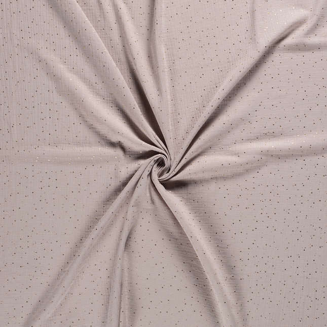 Musselintuch "uni" mit Goldpunkten