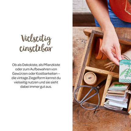 Ziegelform mit 4 Fächern