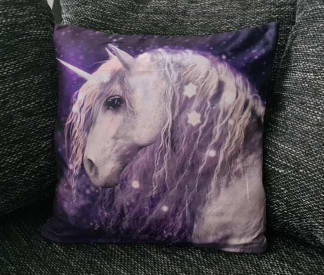 Phantasie Tier Kissenbezug: Einhorn - 40cm x 40cm