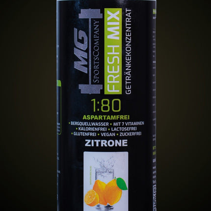 Fitness Getränkekonzentrat - Zitrone - mit 7 wertvollen Vitaminen ergibt 80 Liter