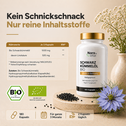 Bio Schwarzkümmelöl Kapseln