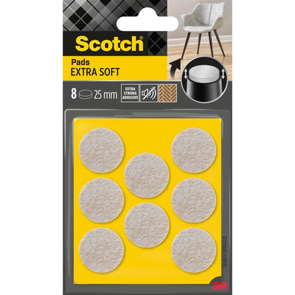 Scotch® Extra weiche Filzpads, selbsthaftend, beige