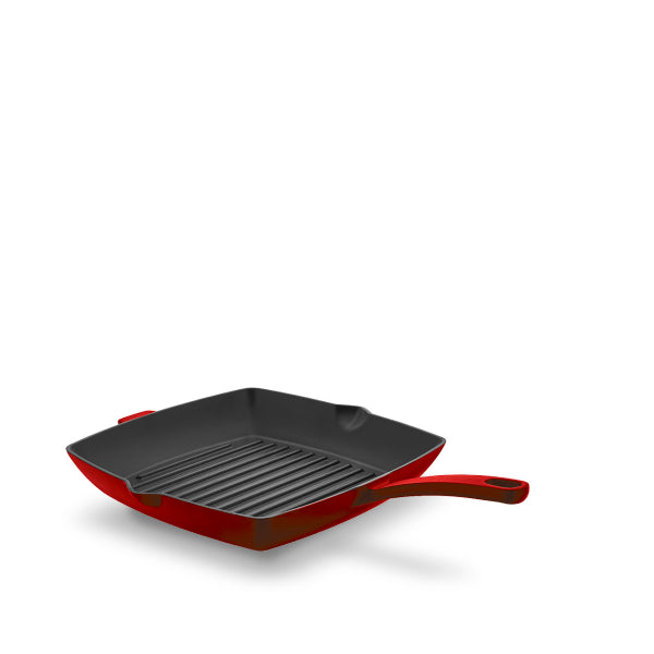 Casta Square Grill Cast Frypan 26x26-Red