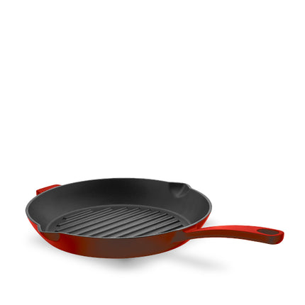Casta Round Grill Cast Frypan 28x28 - Red