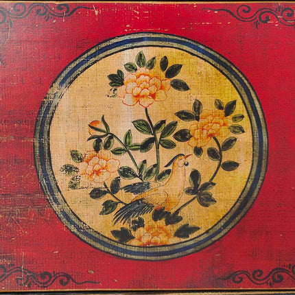 Vintage Asia Chinesisches Nachtkästchen Nachttisch "RedMagic" - Art. 35191-9