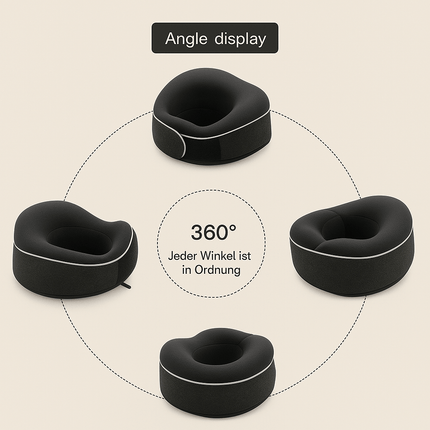 Nackenkissen für erholsamen Schlaf nach der Haartransplantation – kompakt, komfortabel & ideal für Reisen