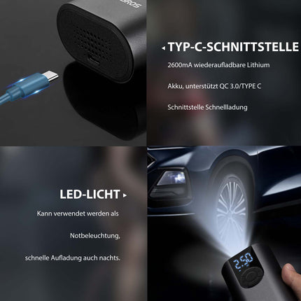 A8 Fahrradpumpe Elektrisch Luftpumpe 150PSI (Fahrrad Luftpumpen) kaufen bei Linkreich – Jetzt entdecken!