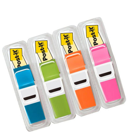 Post-it® Index Haftstreifen, Mini, Transluzente Farben, 11.9 mm x 43.2 mm, Promotion, 35 Haftstreifen/Spender, 3 Spender + 1 Gratis/Packung | 1 Stück