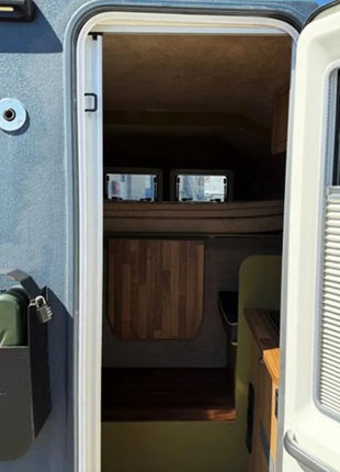 Absetz-Wohnkabine Camper Leichtbau – ca. 220 kg, 20 mm EPS-Isolierung, ausziehbares 195×160 cm-Bett - Linkreich
