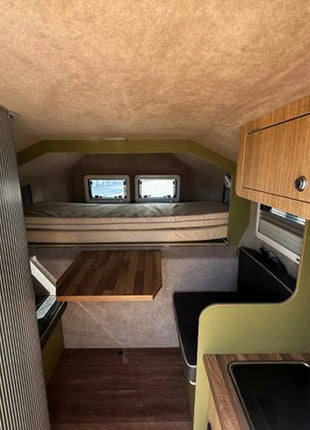 Absetz-Wohnkabine Camper Leichtbau – ca. 220 kg, 20 mm EPS-Isolierung, ausziehbares 195×160 cm-Bett - Linkreich