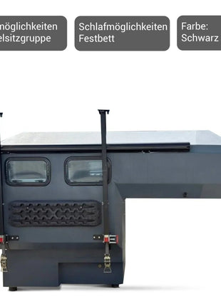 Absetz-Wohnkabine Camper Leichtbau – ca. 220 kg, 20 mm EPS-Isolierung, ausziehbares 195×160 cm-Bett - Linkreich