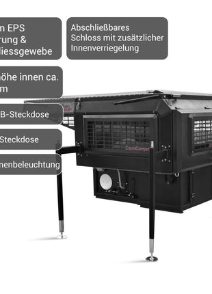 Capracamper Absetz-Wohnkabine Camper Offroad – 170 W Solaranlage, Eberspächer-Diesel-Standheizung- Linkreich