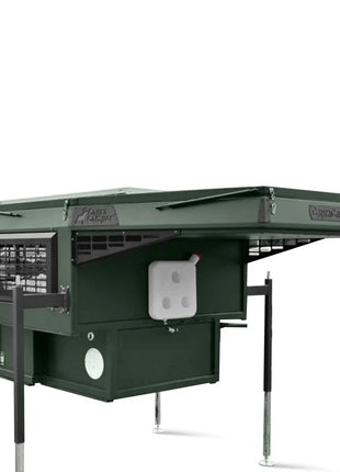 Capracamper Absetz-Wohnkabine Camper Offroad – 170 W Solaranlage, Eberspächer-Diesel-Standheizung, Face-to-Face-Dinette (Schwarz/Grau/Grün) - Linkreich