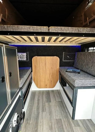Capracamper Absetz-Wohnkabine Camper Offroad – 170 W Solaranlage, Eberspächer-Diesel-Standheizung, Face-to-Face-Dinette (Schwarz/Grau/Grün) - Linkreich