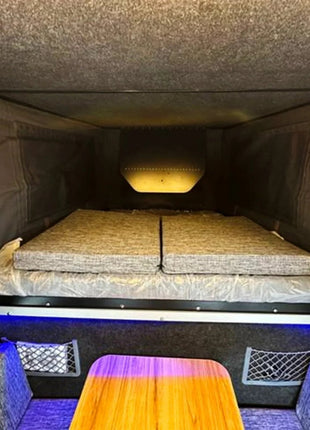 Capracamper Absetz-Wohnkabine Camper Offroad – 170 W Solaranlage, Eberspächer-Diesel-Standheizung, Face-to-Face-Dinette (Schwarz/Grau/Grün) - Linkreich
