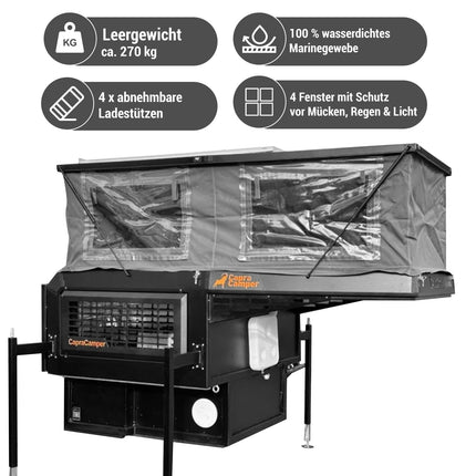 Absetz - Wohnkabine Offroad – 170 W Solaranlage, Eberspächer - Diesel - Standheizung, Face - to - Face - Dinette (Absetzkabinen) kaufen bei Linkreich – Jetzt entdecken!