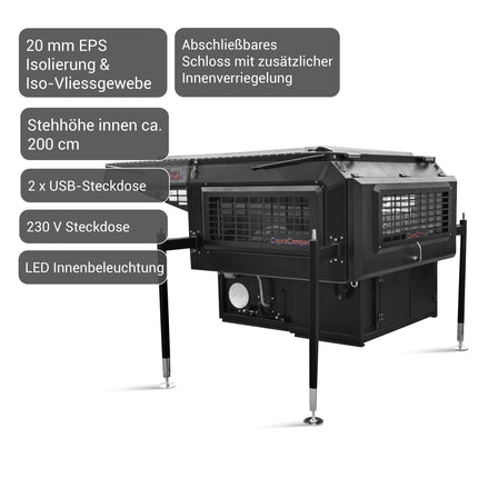 Absetz - Wohnkabine Offroad – 170 W Solaranlage, Eberspächer - Diesel - Standheizung, Face - to - Face - Dinette (Absetzkabinen) kaufen bei Linkreich – Jetzt entdecken!