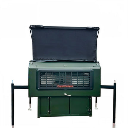 Absetz - Wohnkabine Offroad – 170 W Solaranlage, Eberspächer - Diesel - Standheizung, Face - to - Face - Dinette (Schwarz/Grau/Grün) (Absetzkabinen) kaufen bei Linkreich – Jetzt entdecken!