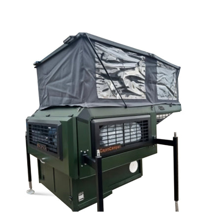 Absetz - Wohnkabine Offroad – 170 W Solaranlage, Eberspächer - Diesel - Standheizung, Face - to - Face - Dinette (Schwarz/Grau/Grün) (Absetzkabinen) kaufen bei Linkreich – Jetzt entdecken!