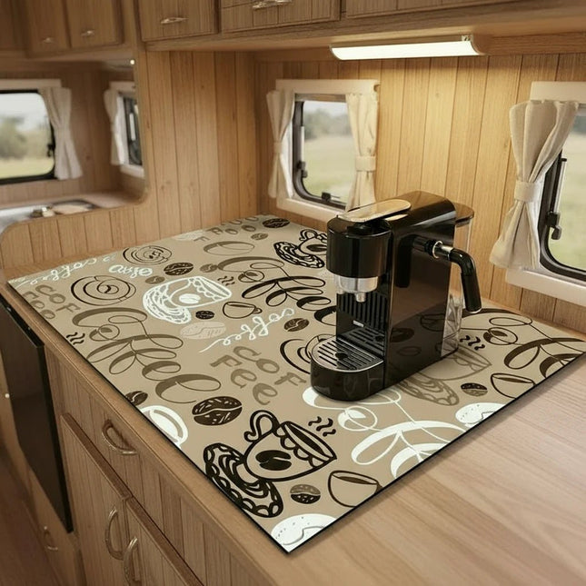SEO. Abtropfmatte "Coffee" schnell trocknend fürs Wohnmobil - Linkreich
