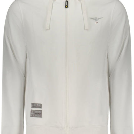 SEO. ACCADEMIA MILITARE Herren Sweatshirt – Hoodie, mit Taschen - Weiß Linkreich