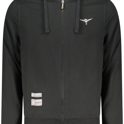 SEO. ACCADEMIA MILITARE Herren Sweatshirt – Hoodie, mit Taschen - Schwarz Linkreich